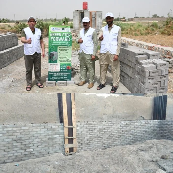 Fly ash bricks produced for KnK Japan construction