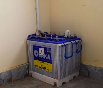 Battery bank supplied for a school power system