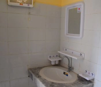 Handwashing basin installed as part of WASH works