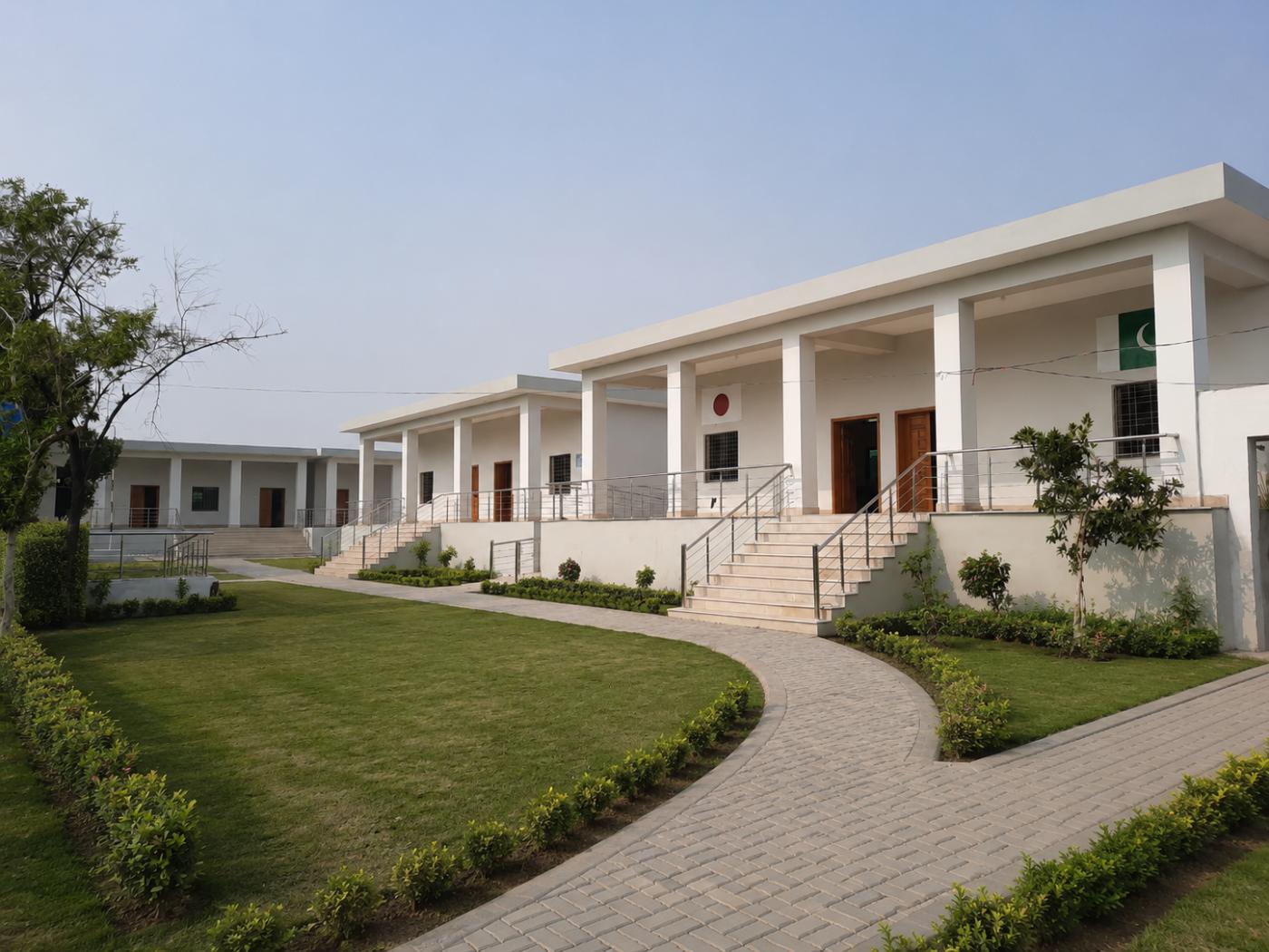 GGHS Rustam Khan Jamali — retrofitted school with landscaped grounds and accessibility ramps